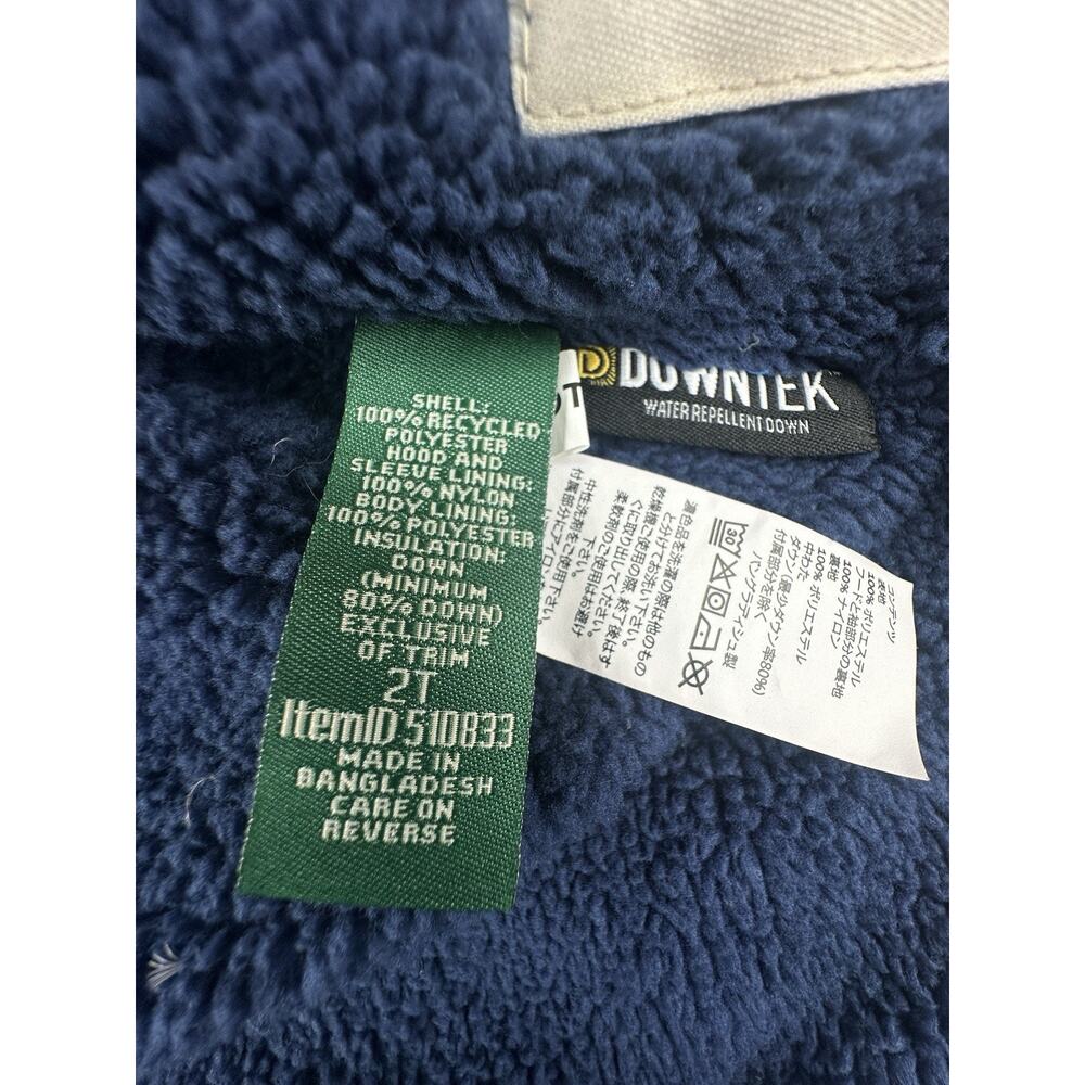 Toddlers L.L. Bean Down Zip Up Colorblock Winter Puffer Jacket Size 2T - Picture 10 of 10